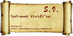 Safranek Viviána névjegykártya